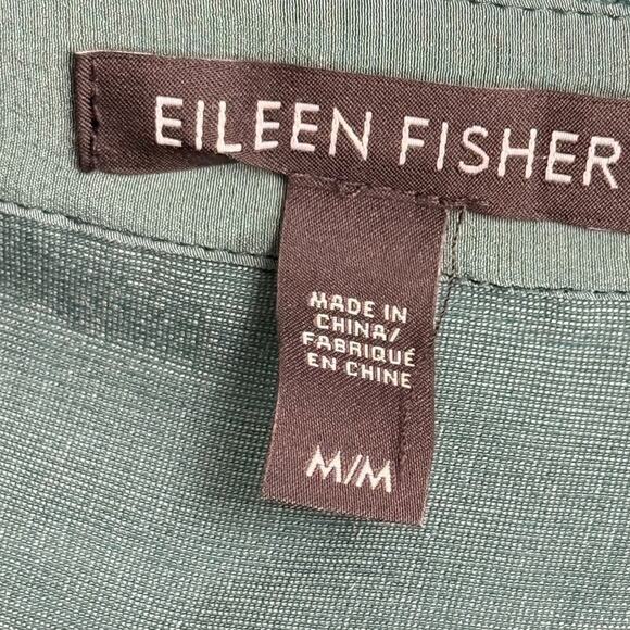 Eileen Fisher Velvet Long Sleeve Button Up Silk Blend Shirt Style Dress sz M - Picture 16 of 16